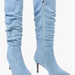Boots - denim blue slouchy 8.5 NEW